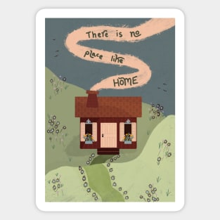 There is No Place Like Home | New Home | blue green Sticker